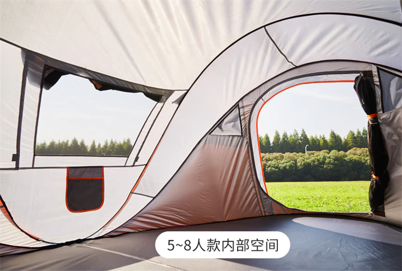 Cheap Goat Tents Outdoor Camping Tent 190T Sunscreen Double Layers Automatic Thick Waterproof Detachable Multi  use 3 4 Person Hiking Tent   